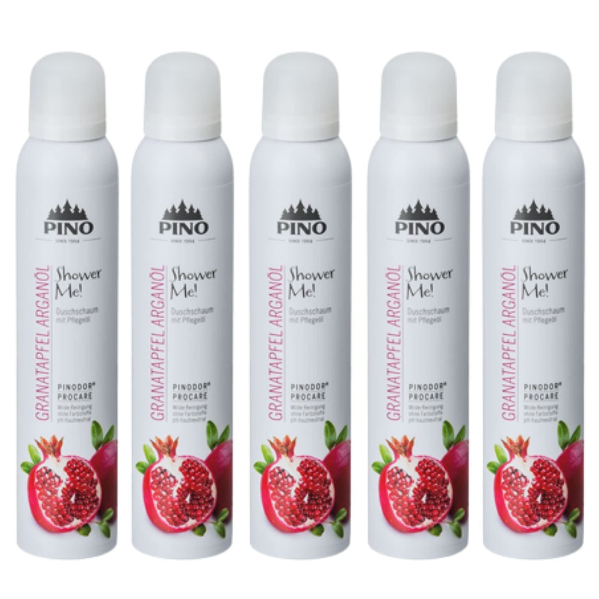 Pino Duschschaum Granatapfel Arganöl 5 x 200 ml