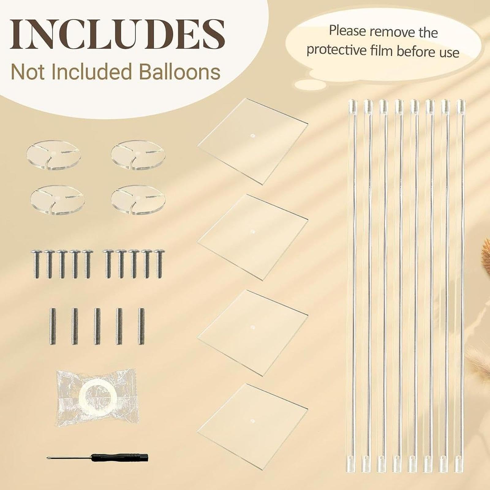 Set di 4 Supporti per Palloncini Riutilizzabili con Base per Feste di Compleanno, Ringraziamento Shower.