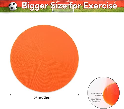 Miniatura 2 de Marcadores de punto de vinilo de 9 pulgadas, marcadores de agilidad de goma antideslizante para conos de campo plano, puntos de piso, para