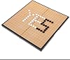 Go Board Game Set, Retro Style Chinese Board Game Weiqi Checkers Folding Table Go Chess Game Set for Shogi Beginners Color: Black and White, Size: One Size