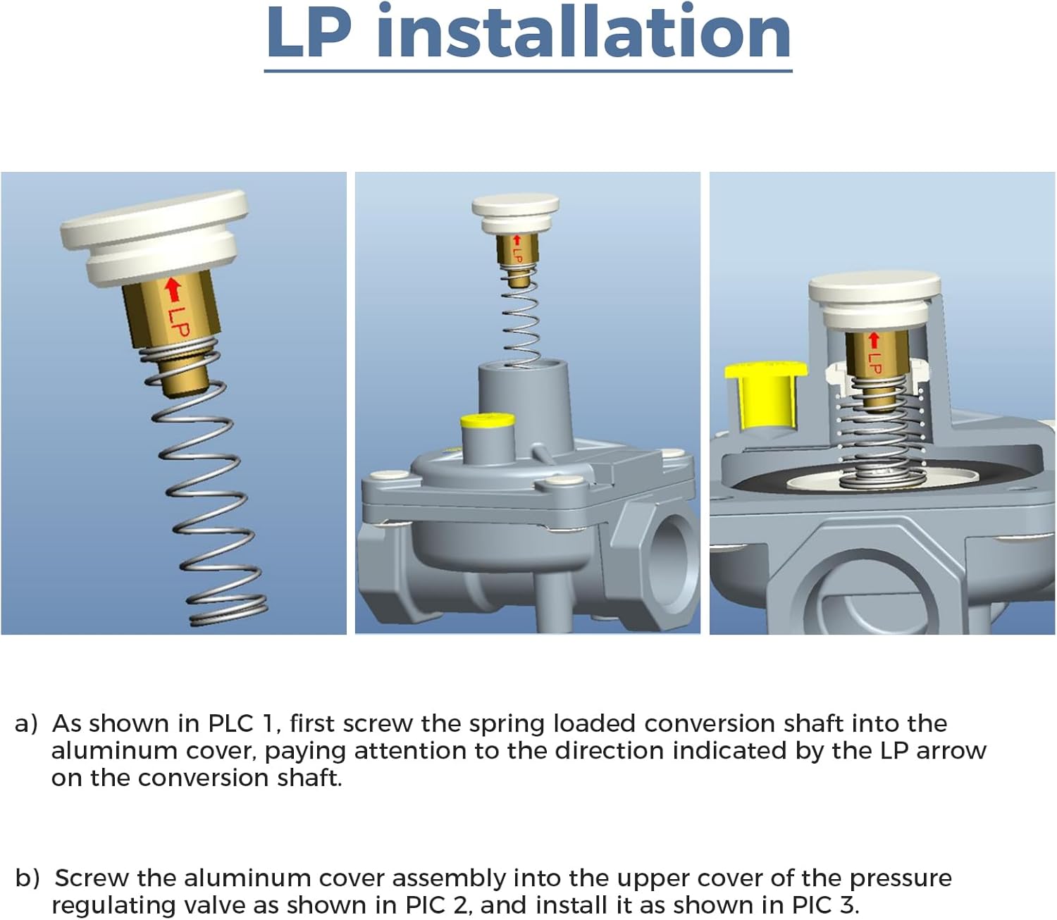 1/2" Natural Gas and Liquefied Interchange Pressure Regulator, Natural Gas Pressure Regulator with 2 Brass 1/2" NPT conversion adapter for NG/LPG Applications
