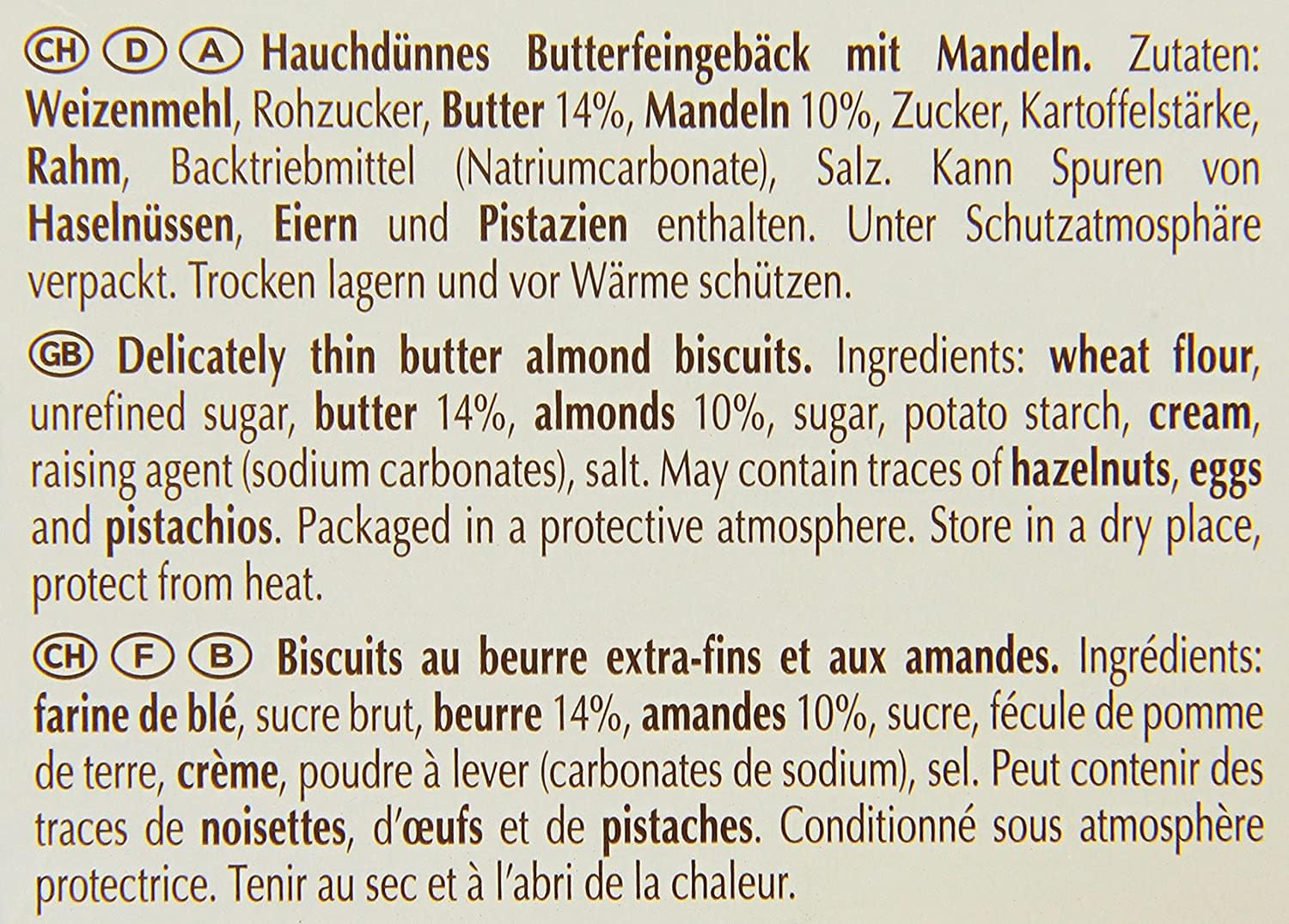 Kambly DeLuxe Swiss Cookies - BUTTERFLY - 100gr / 3.52oz bar (5 Boxes PACK)