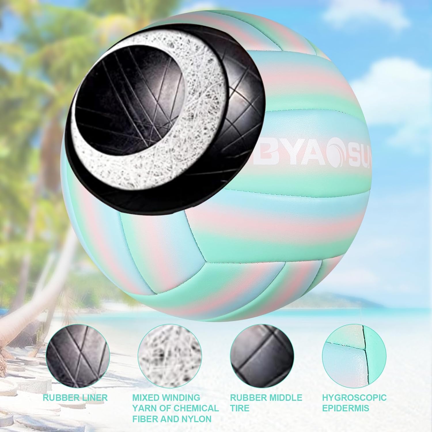 Soft Official Volleyball for Indoor Outdoor Beach, Size 5 Training Volleyball for Beginner Teenager Adult - Image 7