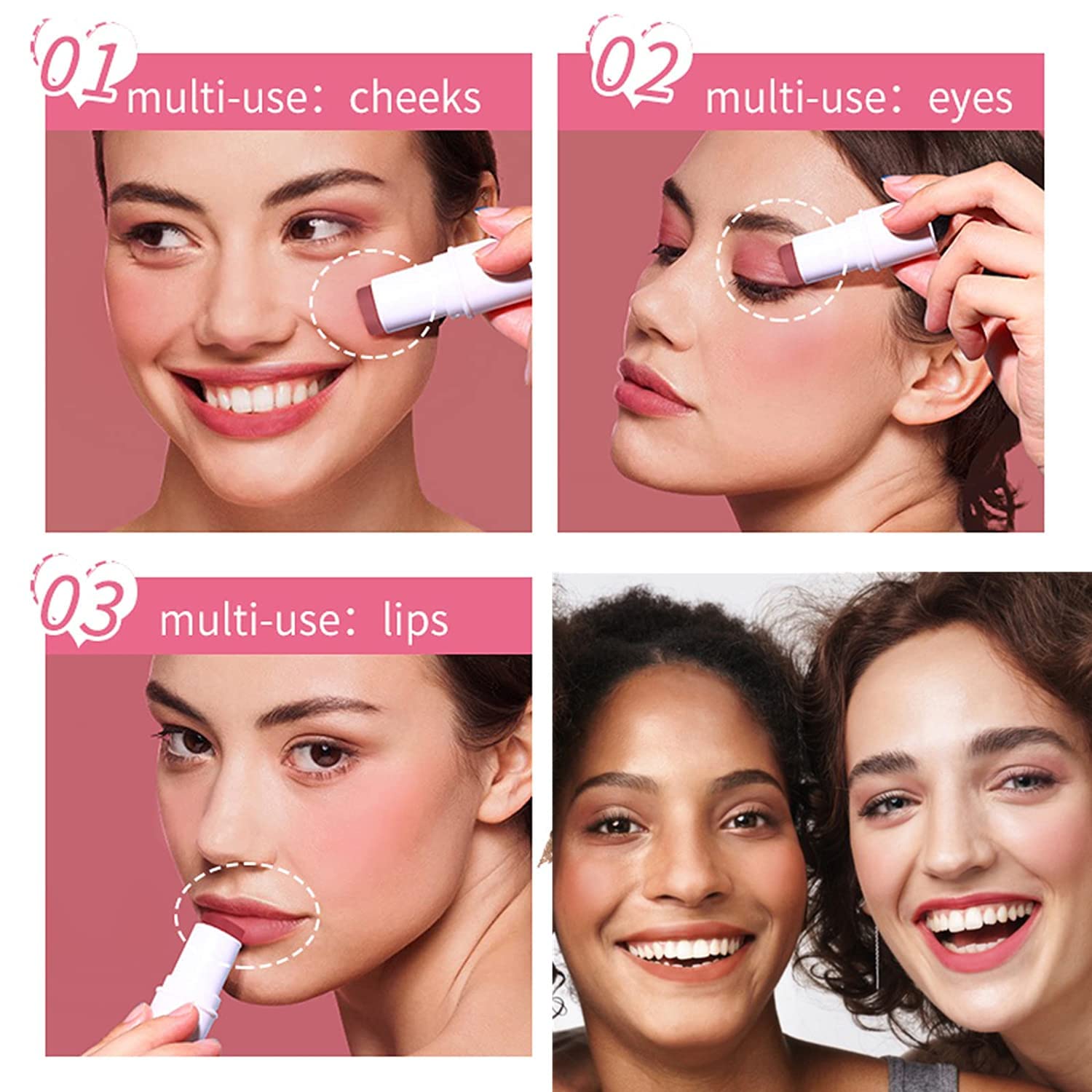 Go Ho Cream Highlighter Stick,Contour Stick for Cheeks&Lips,Eye&Face Foundation Makeup for Daily Wear(Brighten) : Beauty & Personal Care