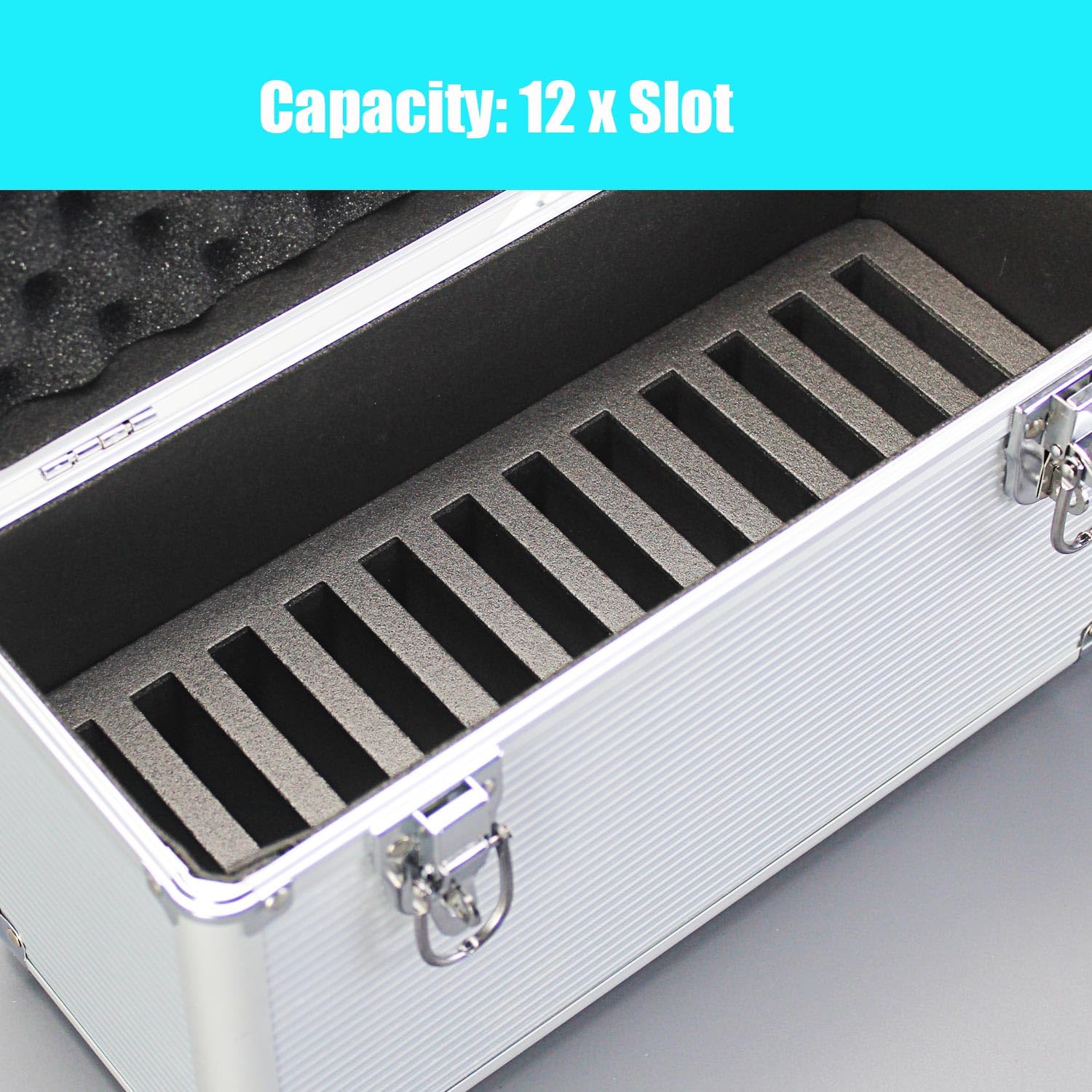 GLOTRENDS B12 12-Slot Handy-Aufbewahrungsbox, tragbares Design zum Tragen und Transportieren, IP65 wasserdicht, Handy-Organizer und Schutzbox