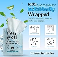 Vista 3 de Toallitas desechables para hemorroides, 36 unidades, envueltas individualmente con hamamelis y aloe vera, toallitas de viaje grandes y discretas