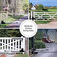 Vista 7 de TOPENS AT6131 Single Swing Gate Opener Medium Duty Automatic Gate Motor for Single Swing Gates Up to 18ft, Electric Driveway Gate Operator AC
