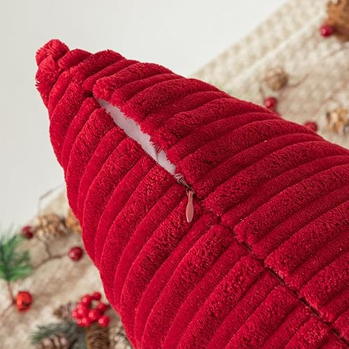 Miniatura 3 de Kevin Textile - Juego de 2 fundas de almohada de pana de terciopelo a rayas