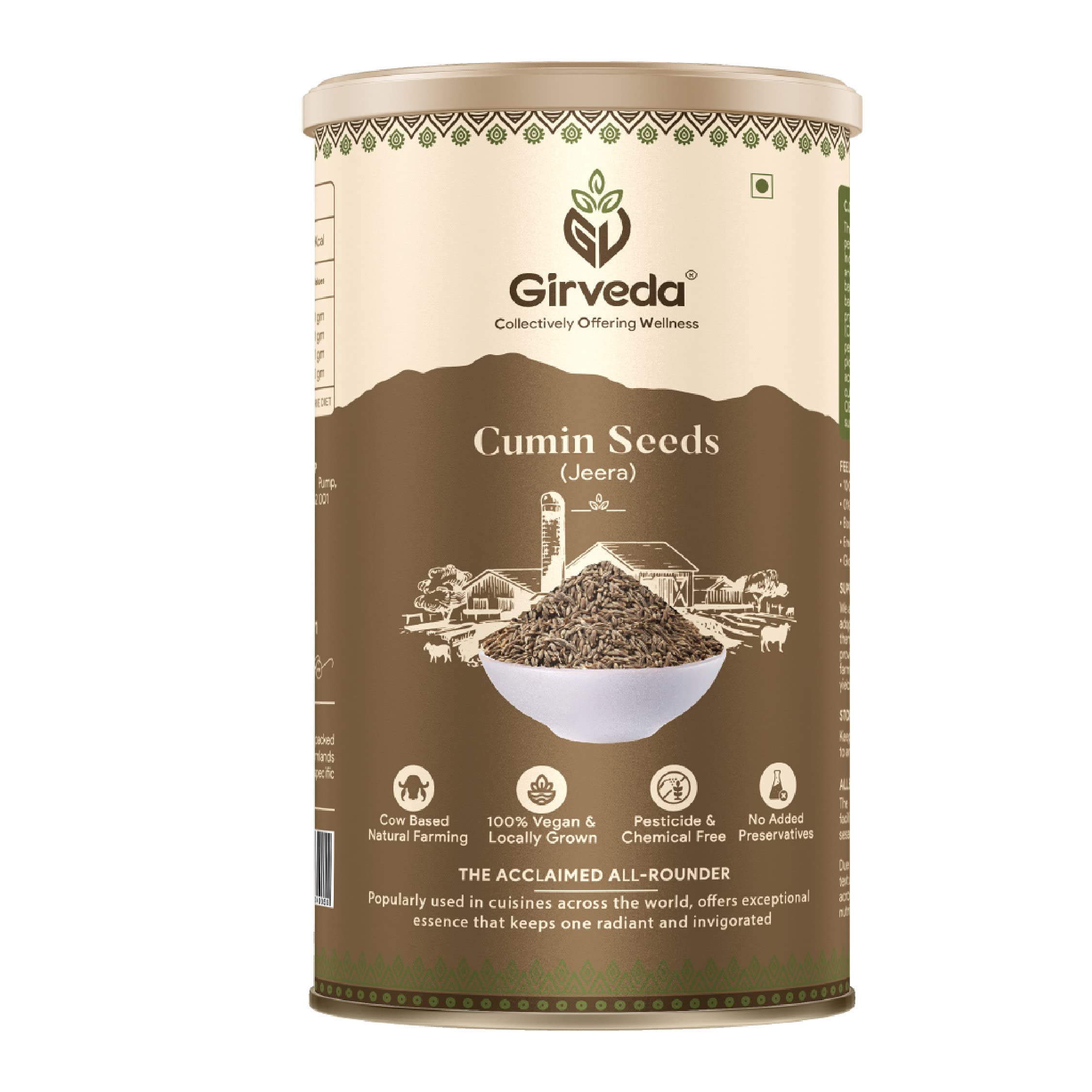 Girveda Cumin Seeds 200gm (Jeera) Cow Based Natural Farming Product From GIR (B09B694YQY) Amazon Price History, Amazon Price Tracker