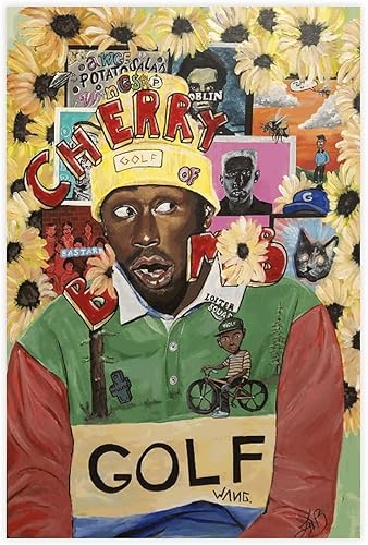 jngndi Tyler Gregory Okonma Tyler The Creator - Póster de lienzo para decoración de dormitorio, paisaje deportivo, oficina, habitación, regalo, sin