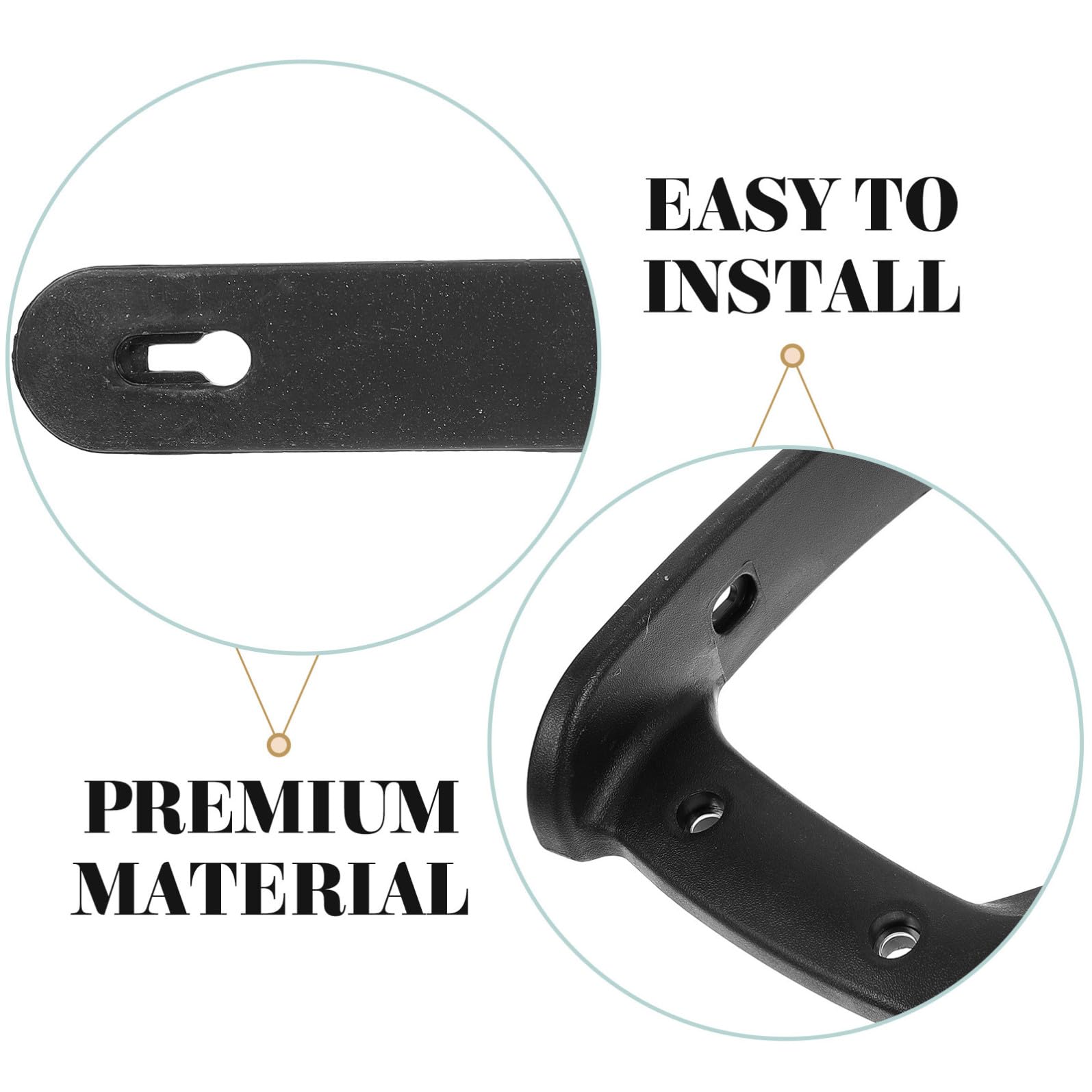 iplusmile Braccioli Supporto Mani Ergonomico 2pezzi in Plastica Pp per Ridurre Stress, Accessori Nero per Sedia da Ufficio e Gaming per Poltrone Ufficio