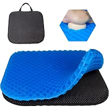 EVEME Gel Seat Cushion for Long Sitting with Handle-Large &amp; Thick &amp; Soft &amp; Breathable-Gel Cushion for Wheelchair, Gel Chair Cushion for Hip Pain, Gel Seat Cushion for Office Chair