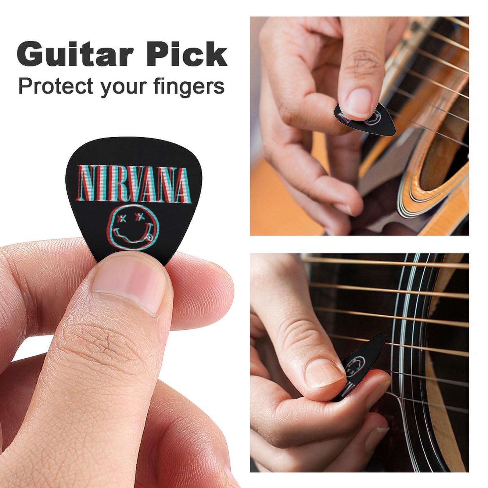 Amazon | NIRVANA ニルヴァーナ ギターピック 6枚 ギターアクセサリー