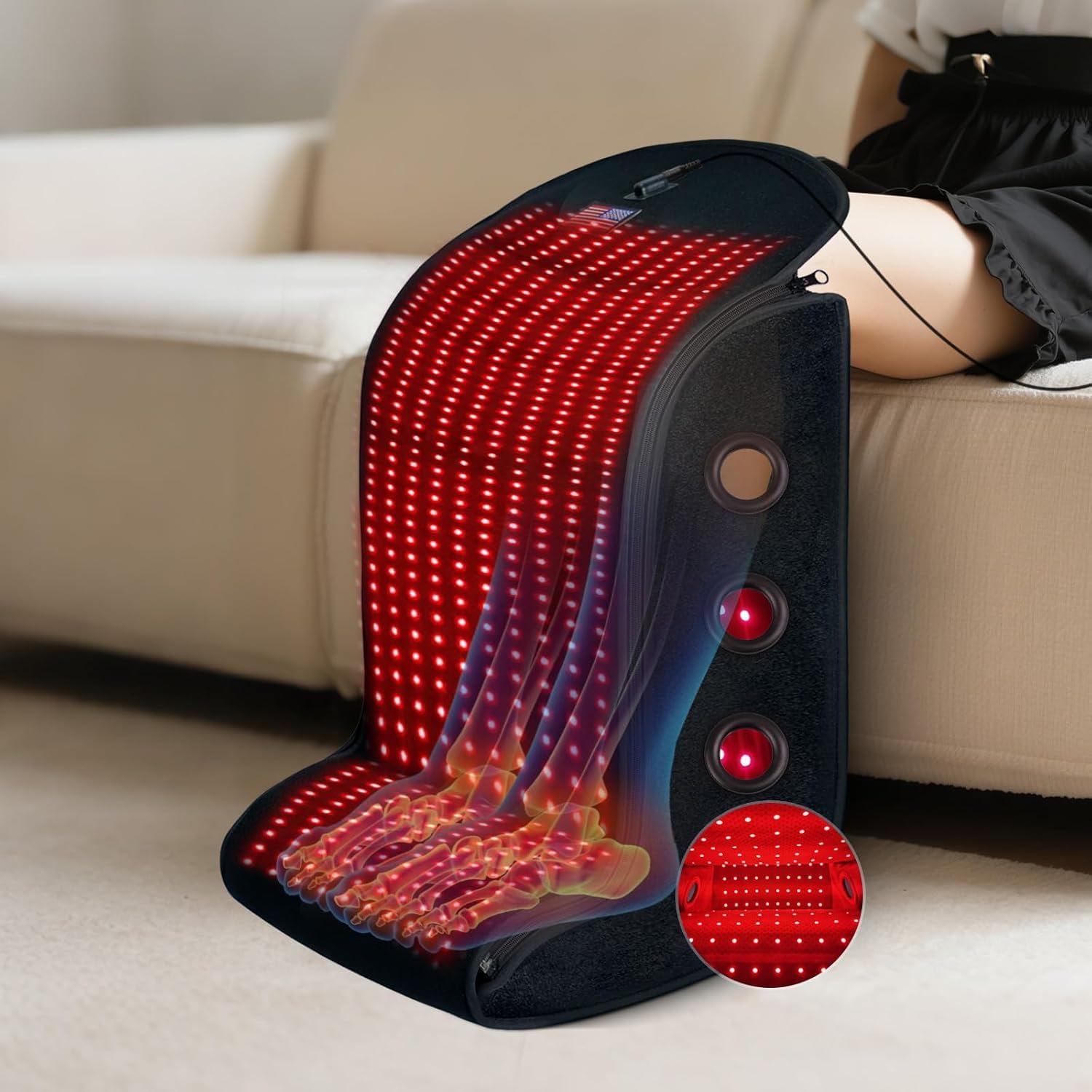 Red-Light-Therapy-Feet-Legs,2026 Upgraded4 Therapy Modes,5-Level Intensity,10–90 Min Timer,Relieves Foot,Legs and Ankle Pain(13.8 * 11 * 18.1IN)