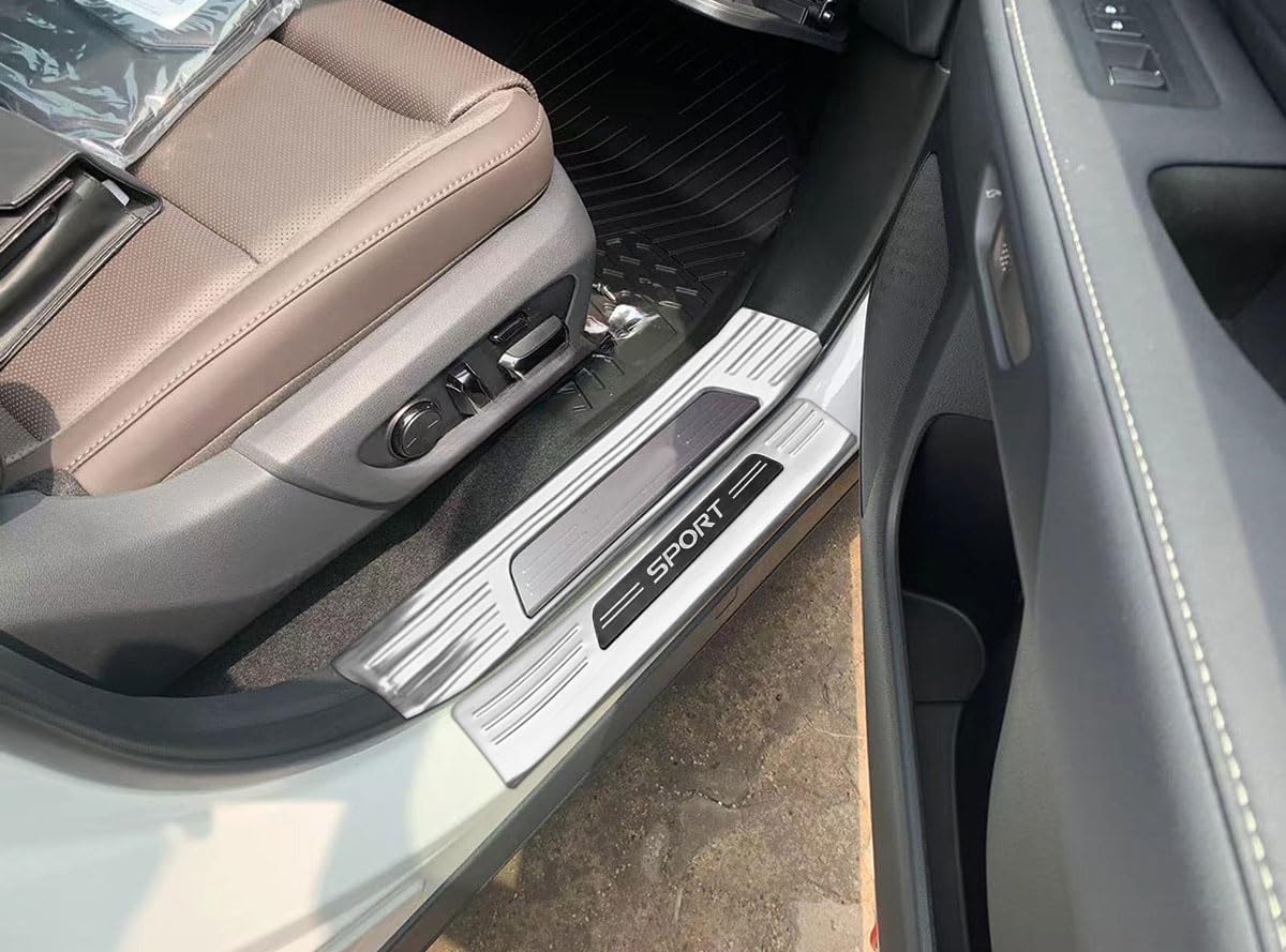 Car Accessories Compatible with Lexus TX TX350/500h/500h+ 2024 2025 2026 Inside and Outside Door Sill Scuff Plate Entry Guard Cover Trims Stainless Steel 8PCS(Silver)