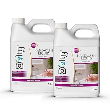 Diolty Hand Wash Liquid 10L Lavender Refill Can - 99.9% Germ Protection, Moisturizing, Paraben-Free, Long-Lasting Scent, Bulk for Soft Hands