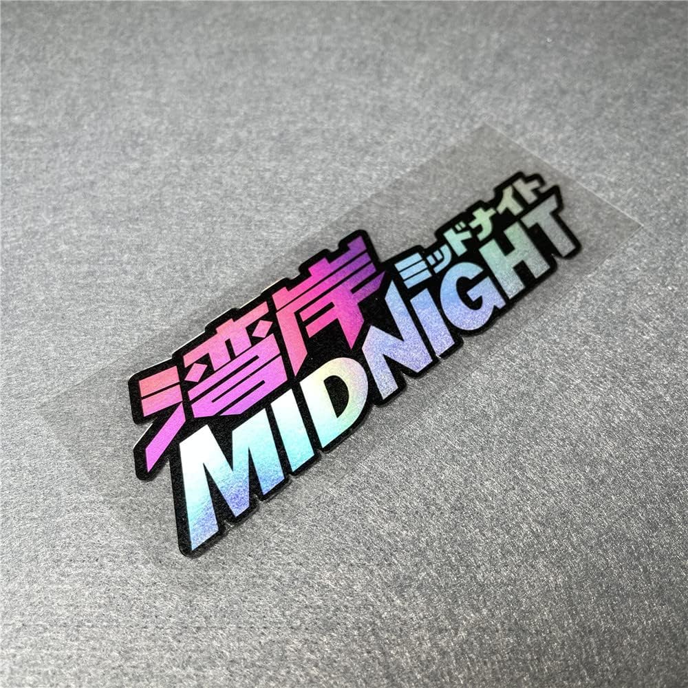 Langersun Car Styling Stickers for Racing Japanease Midnight Club Tape Motor Bike Laptop Case DIY Decals 15x5cm (15x5cm, A Laser)