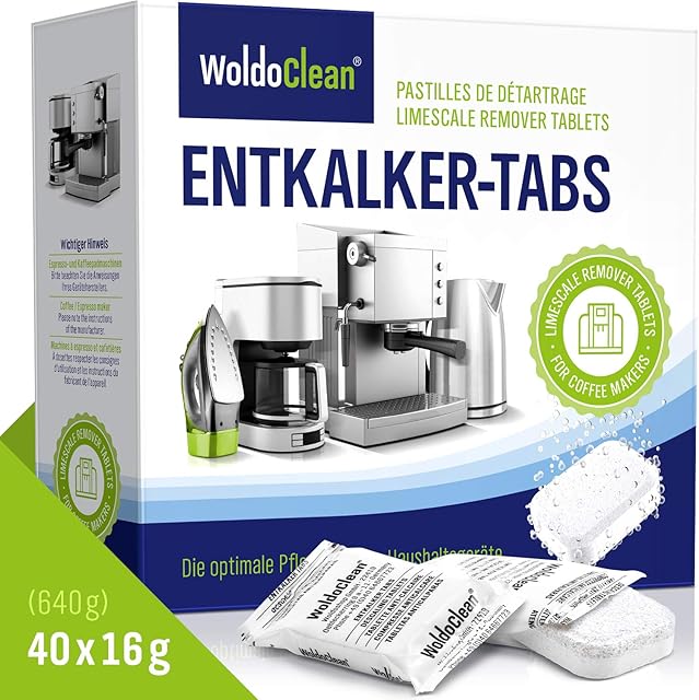 Descaler tablets for coffee machine and kettle - 40x 16g compatible with Tassimo Bosch