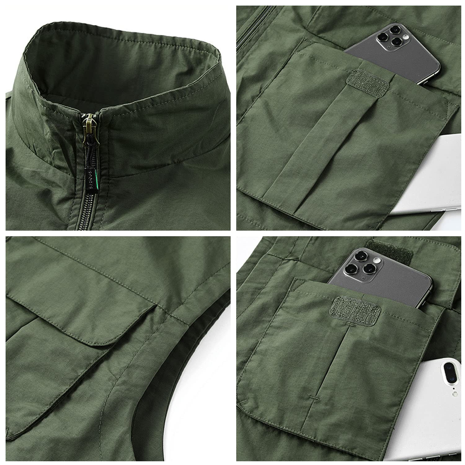 Chaleco Hombre Multibolsillos Casual Chaleco Outdoor Sin Mangas Escalada Y Pesca Chaleco Secado Rápido Chaqueta Transpirable