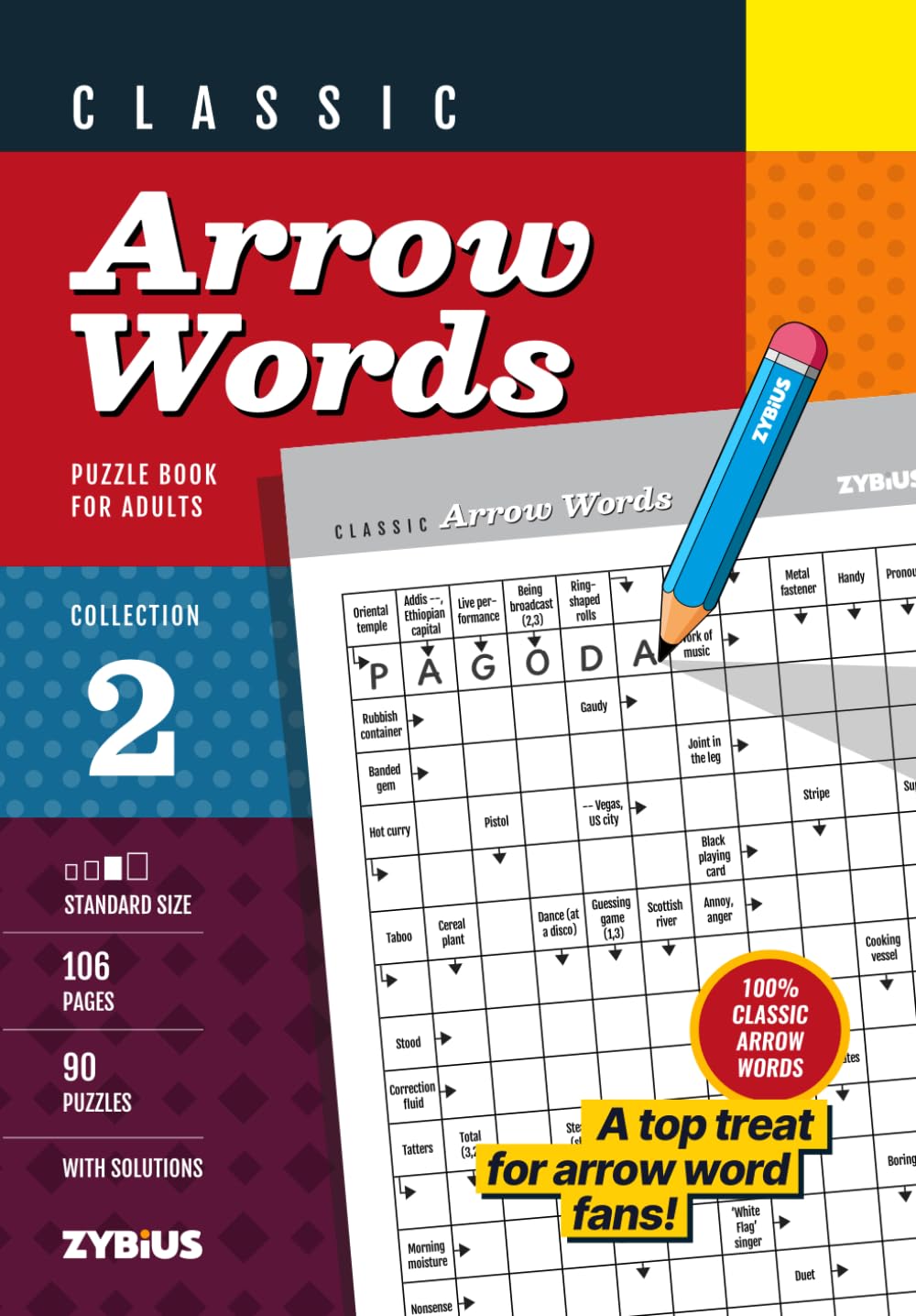 Classic Arrow Words - Puzzle Book for Adults - Collection 2