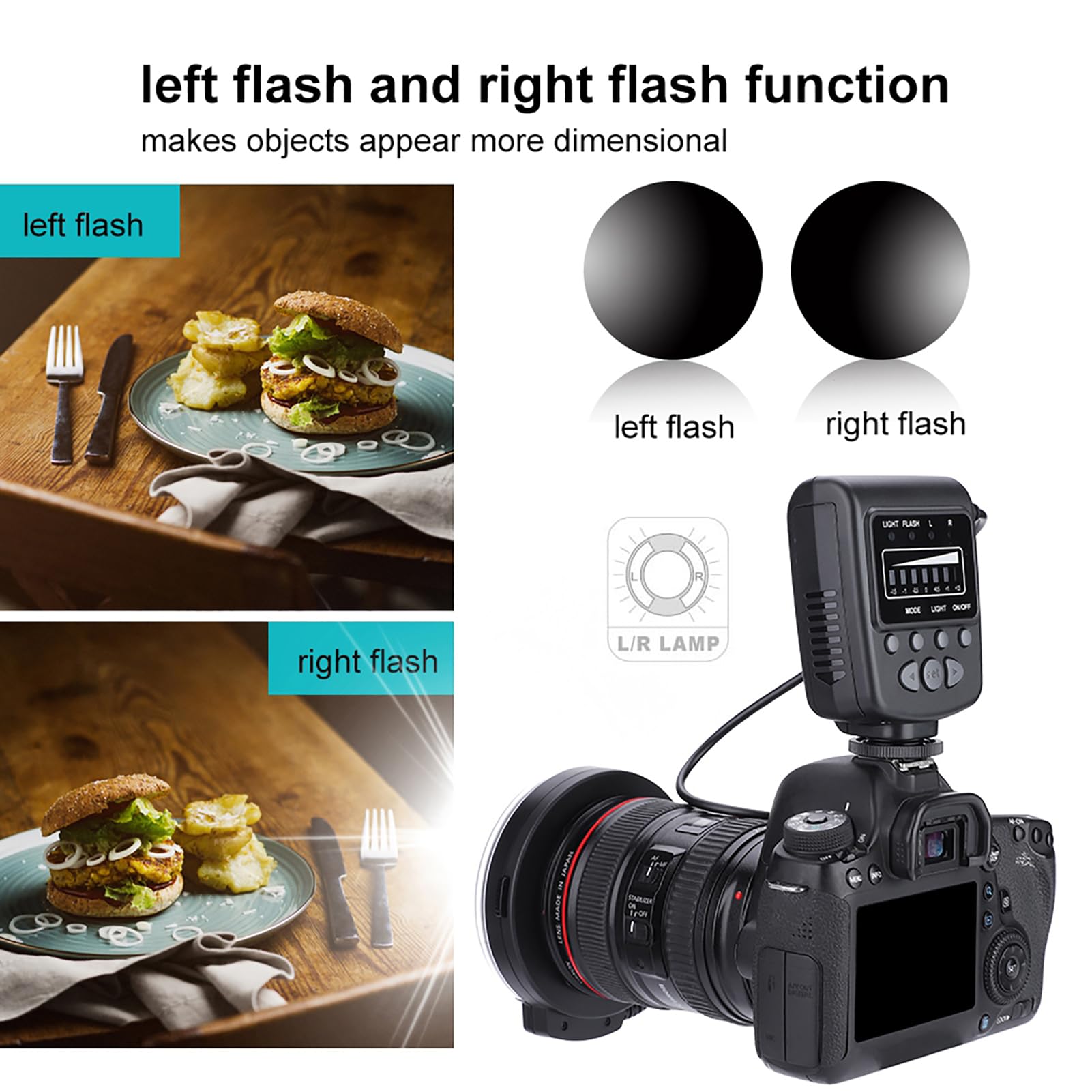 Flash Annulaire pour Appareil Photo, Flash Annulaire, Portable pour Les Amateurs de Photo, Accessoires pour Appareil Photo