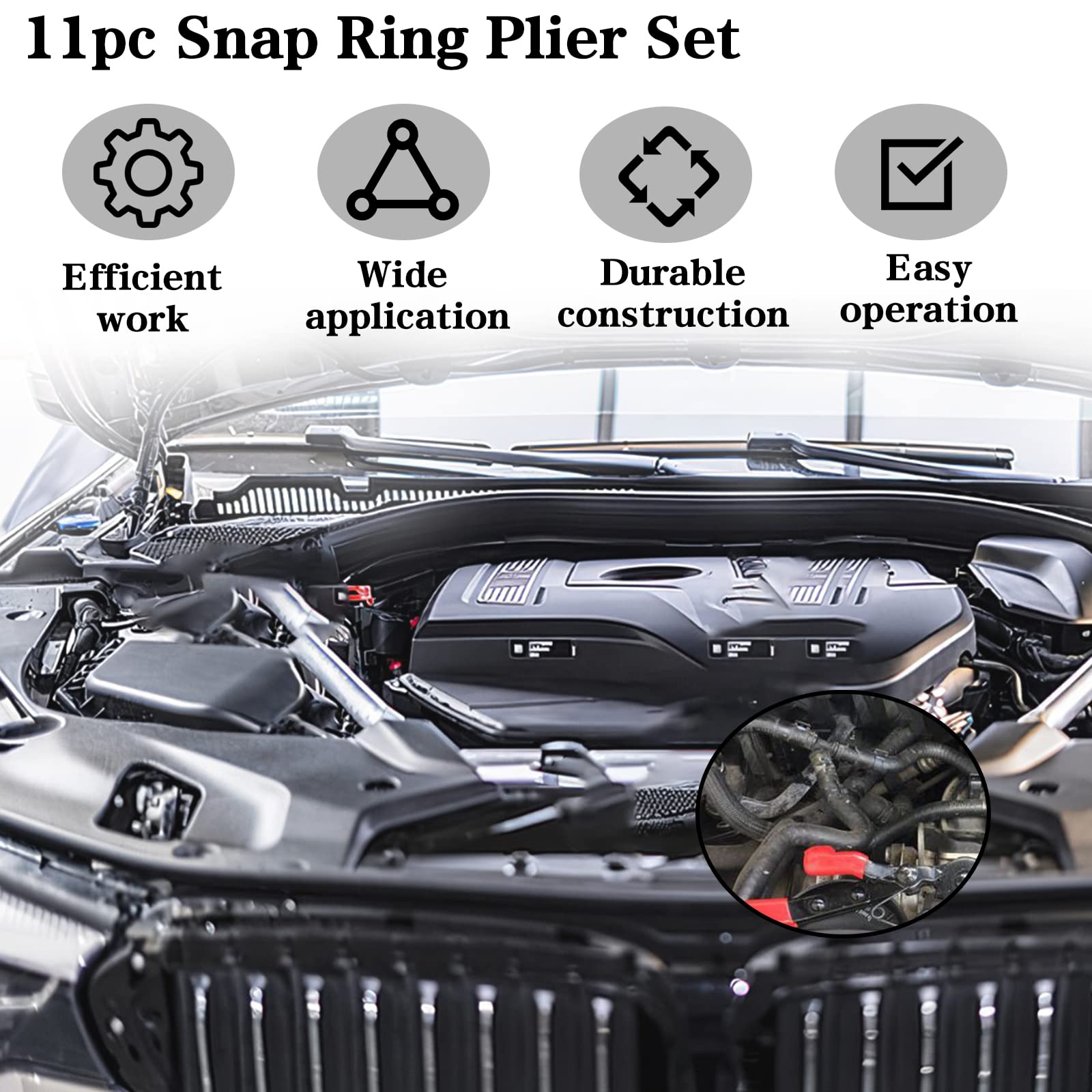 Snap Ring Pliers Set - 11 Pcs Internal & External -8 Snap Ring Pliers Set - 11 Pcs Internal & External -8
