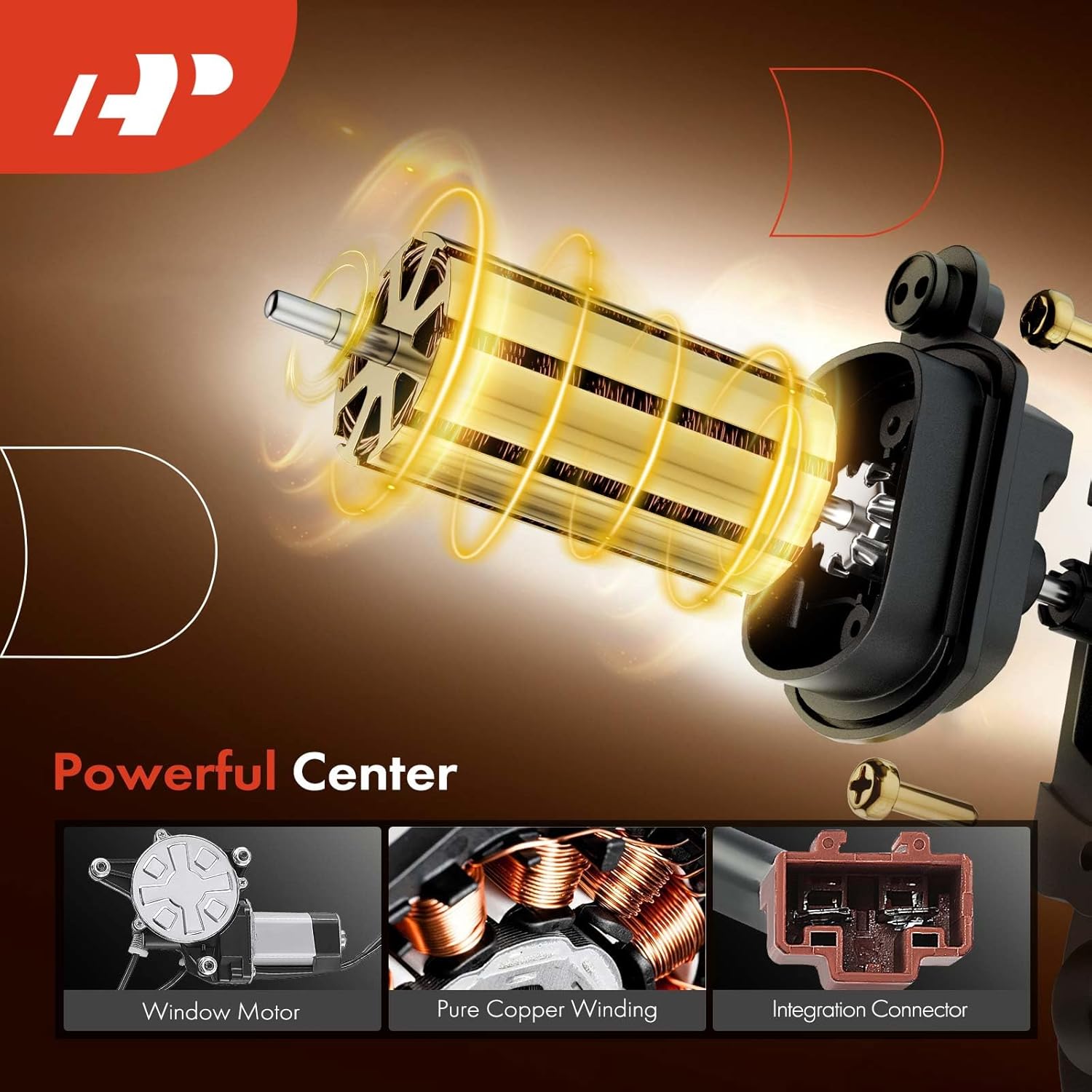 A-Premium Power Window Regulator with Motor Rear Driver Side Compatible with Honda Accord 1990-1993 Rear Left Driver Side