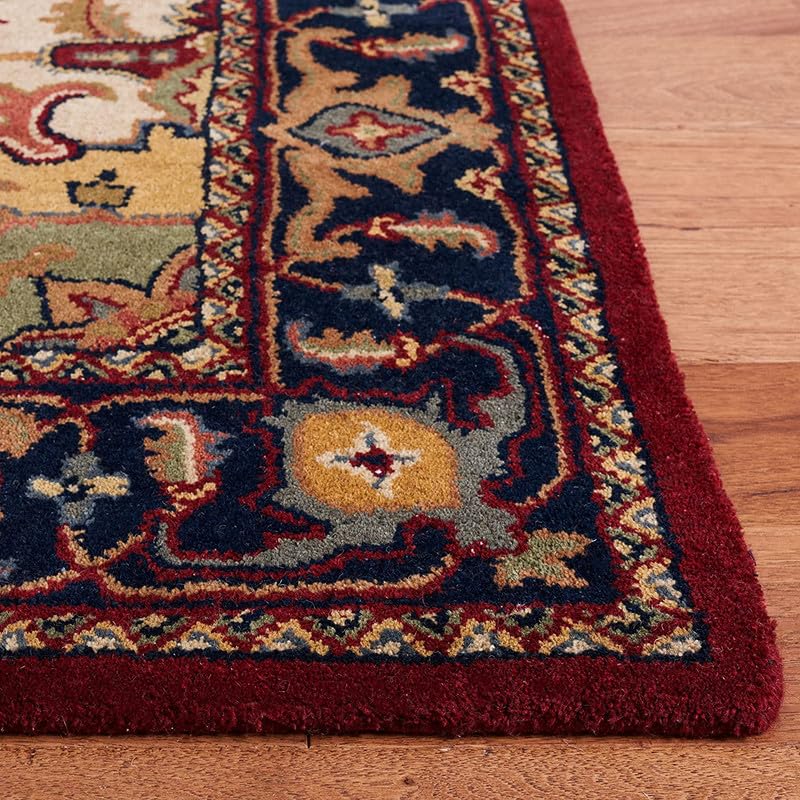 Image of Embossed Handmade GH Wool Thick Geometrical Carpet is a Stylish and Practical Addition to Any Living Room 9X12