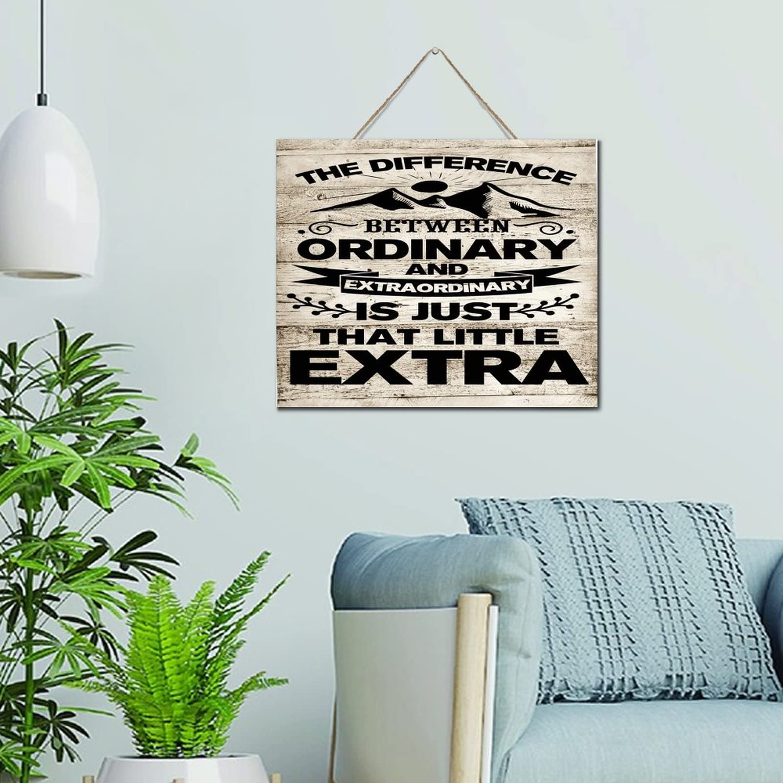 Plaque murale antique en bois avec dictons pour bureau