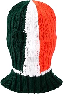Balaclava face mask Men Winter Irish Flag Tricolor Balaclava Crochet Hat Music Festival Halloween Winter Balaclava Men Multi