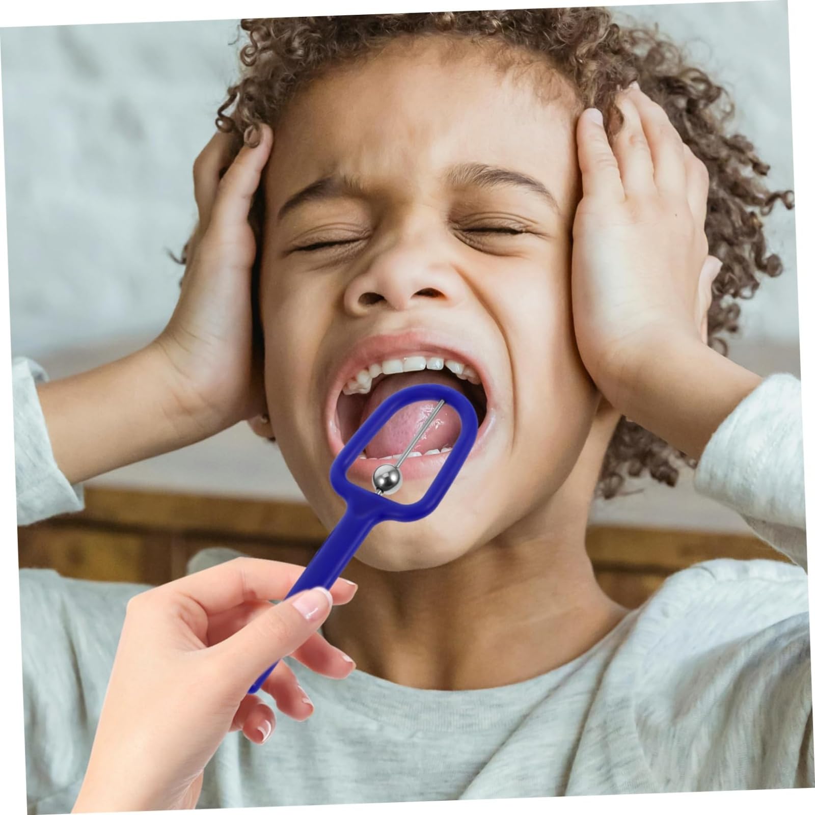 4pcs Blue Speech Therapy Tools and Speech Oral Kit for Home Use – Tongue Exercise Tool & Tongue Stabilizing Device for Kids and Adults 4