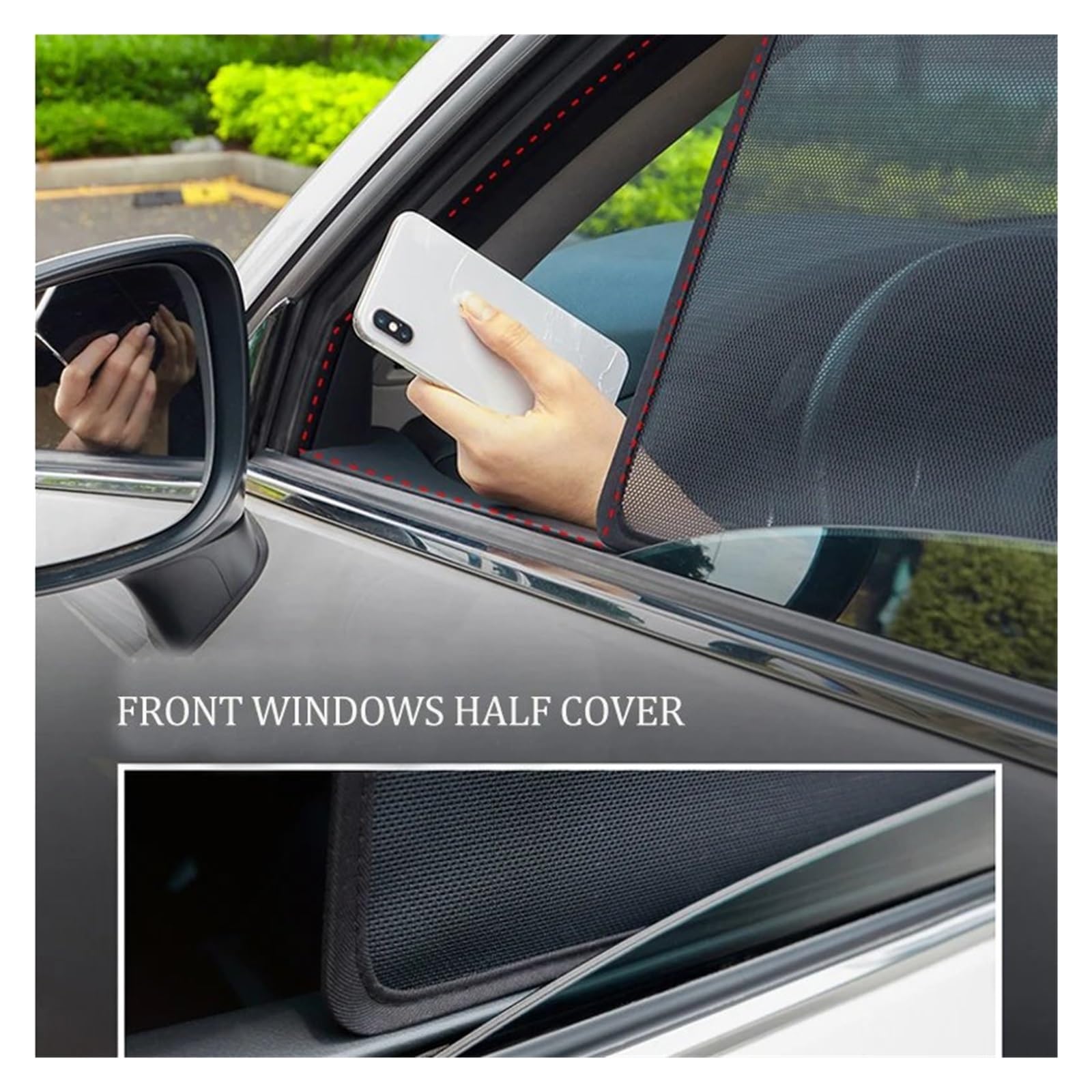 Cortinas Coche para Hyundai IX25 IX35 IX45 para Sonata-8th/9th/NF para Mistra Parasoles Magnéticos Malla Persiana De Sombra Completamente Cubierta Parasoles (Tamaño : 2 Front Doors)