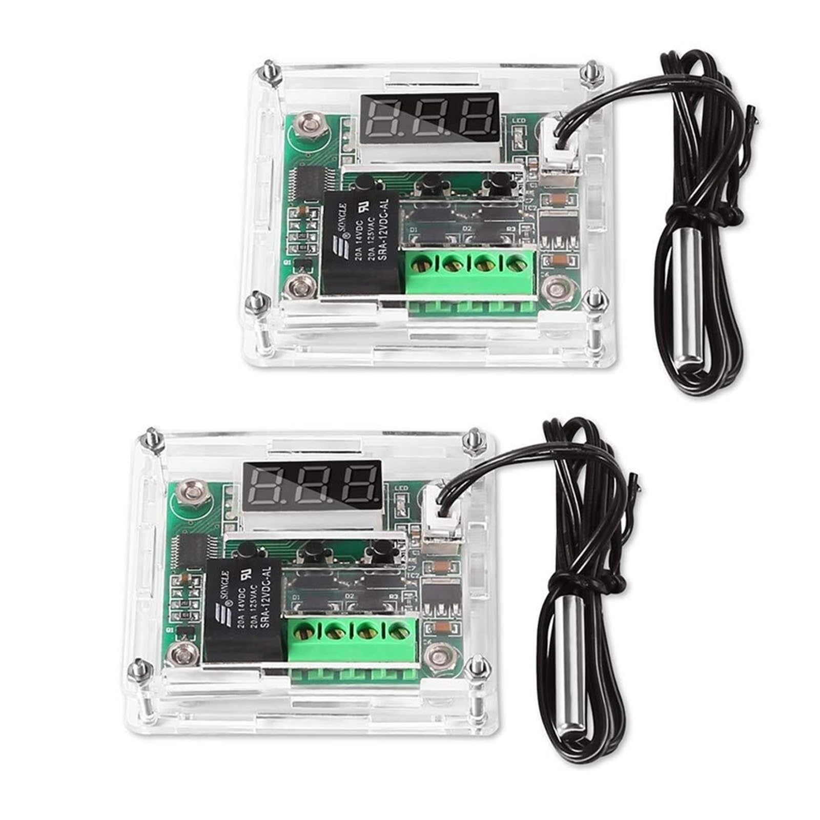 Termostato digital XH-W1209, 2/4 unidades, 50 ~ 110 ℃, 12 V, módulo controlador de temperatura con carcasa y prueba impermeable (2 juegos)
