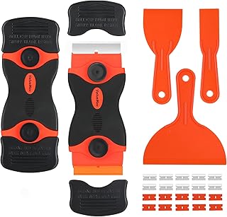 Sponsored Ad - ValueMax 2-Pack Razor Blade Scrapers with 10Pcs Plastic Blades, 10Pcs Metal Blades and 3-Pack Plastic Putty...