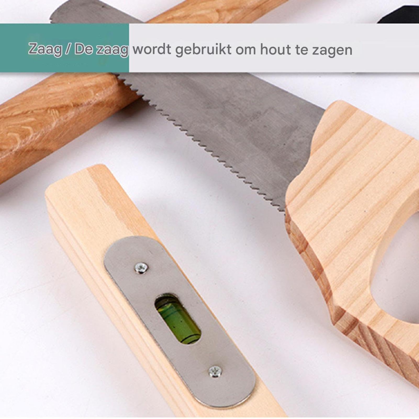 Spielwerkzeug-Set aus Holz, Rollenspiel-Werkzeugkasten Holz-Werkzeugbank | Lernspielzeug aus Holz für Kleinkinder mit Box für Kinder, Mädchen,