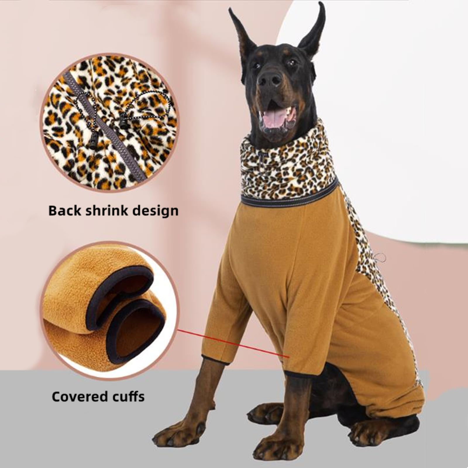 Amazon.co.jp: 犬の冬のウールコート、足付き全身ジャケット調節可能