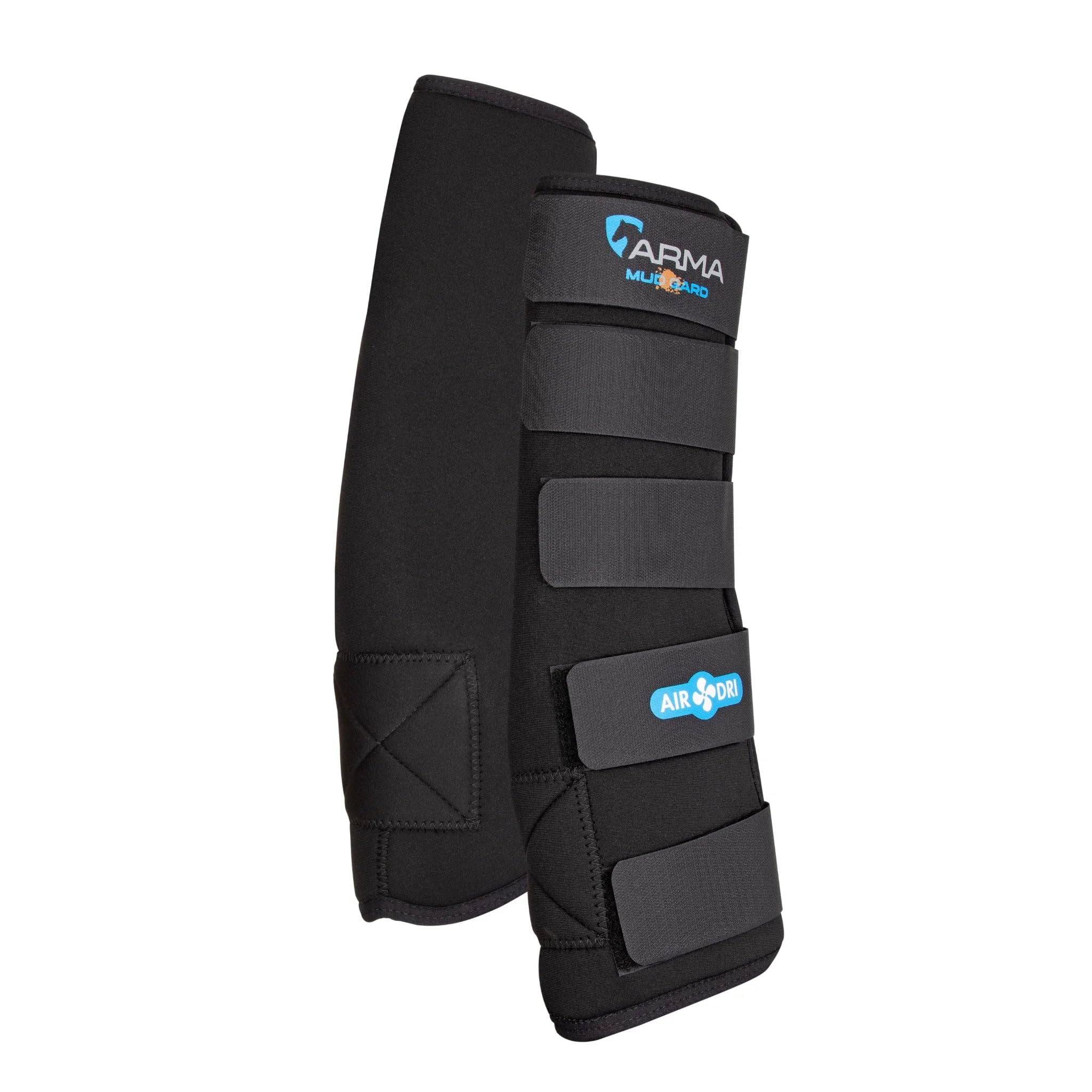 Shires Arma Horse Mud Socks Turnout boots in Black Neoprene Cob, Black