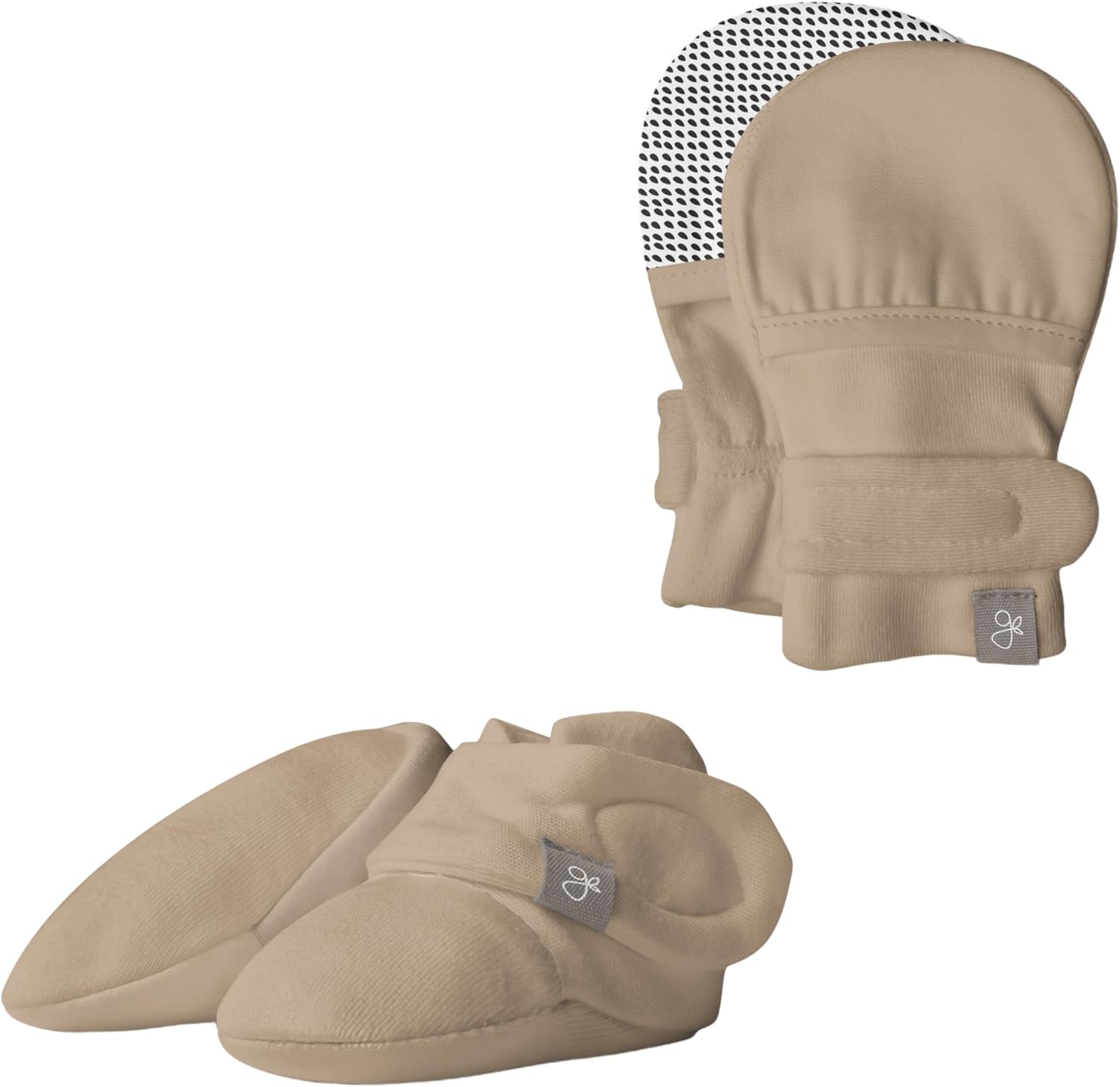 goumikids Stay-On Mitts and Boots Bundle Sandstone, 0-3 Months