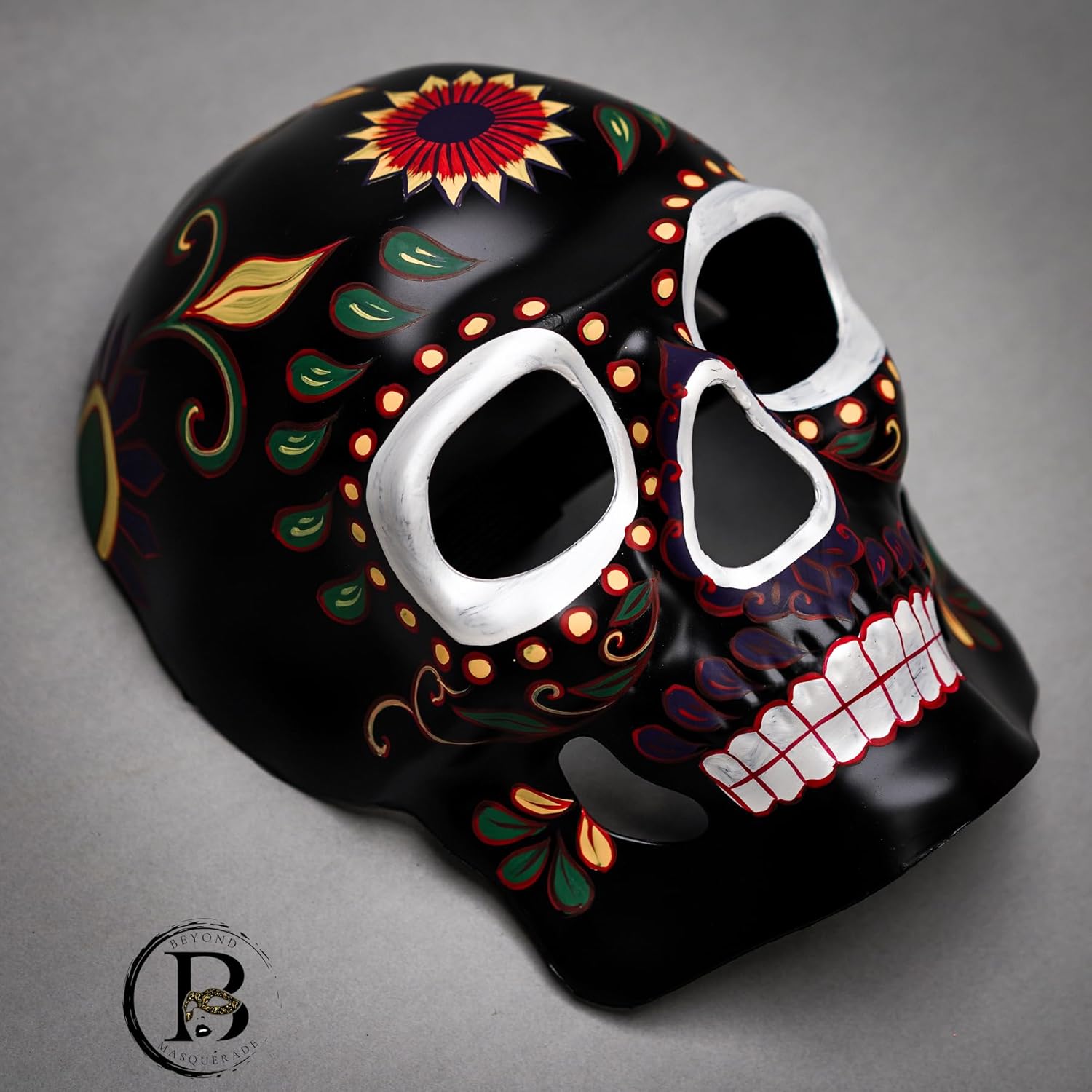 Full Skull Masquerade Mask for Men Day of the Dead Decorations Headpiece Skeleton Costume Mask Cosplay Halloween Mask