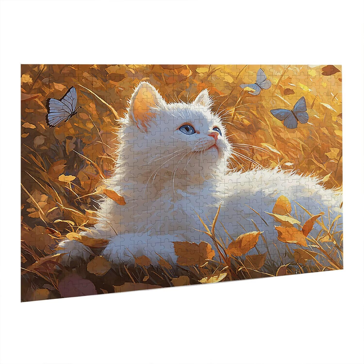 Jigsaw Puzzle, 2000 Pezzi Puzzle Classici, Gatto Bianco Puzzle Rilassamento Intelligence, Mpossibile Difficile Puzzle Impegnativo per Adulti Puzzle Gioco Familiare, Regalo per Amore Animali fr0-918