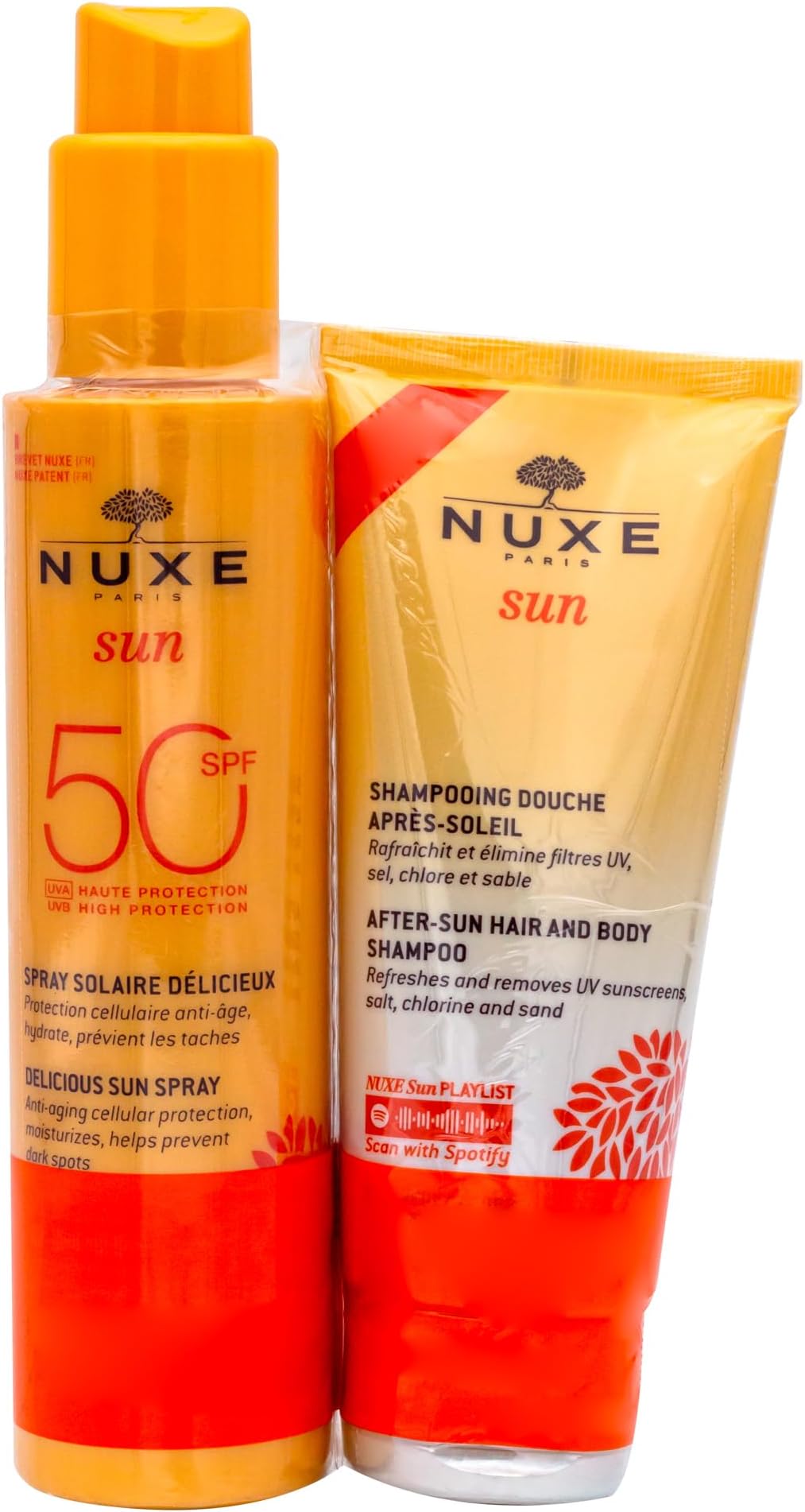 NuxeSUN SPRAY DELICIOSO ROSTRO Y CUERPO SPF50 LOTE 2 pz