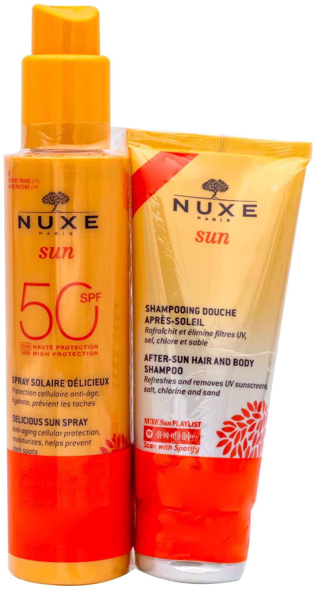 NuxeSUN SPRAY DELICIOSO ROSTRO Y CUERPO SPF50 LOTE 2 pz