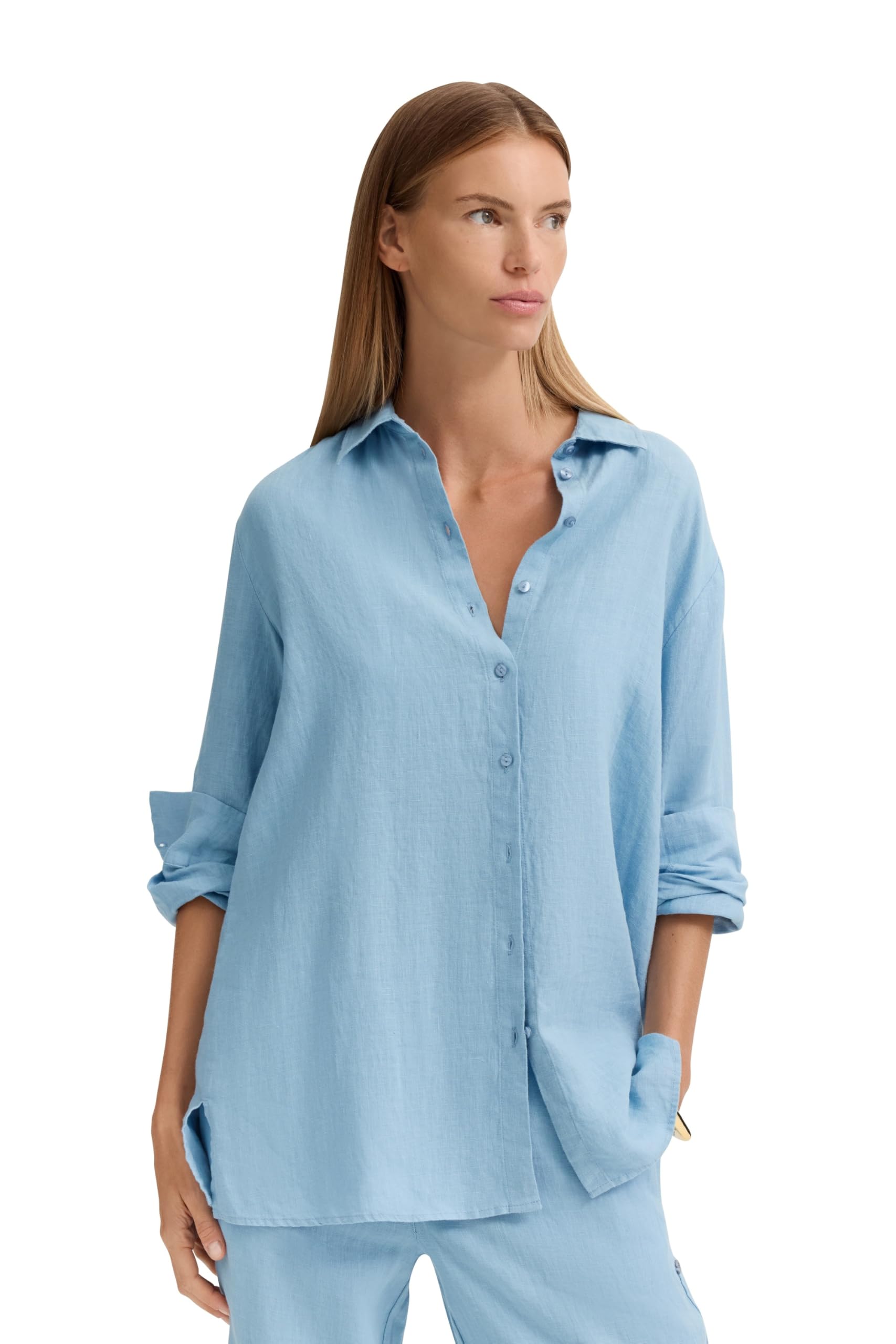 bugatti Damen Bluse W3749-13034 | Modern Fit aus 100% Leinen