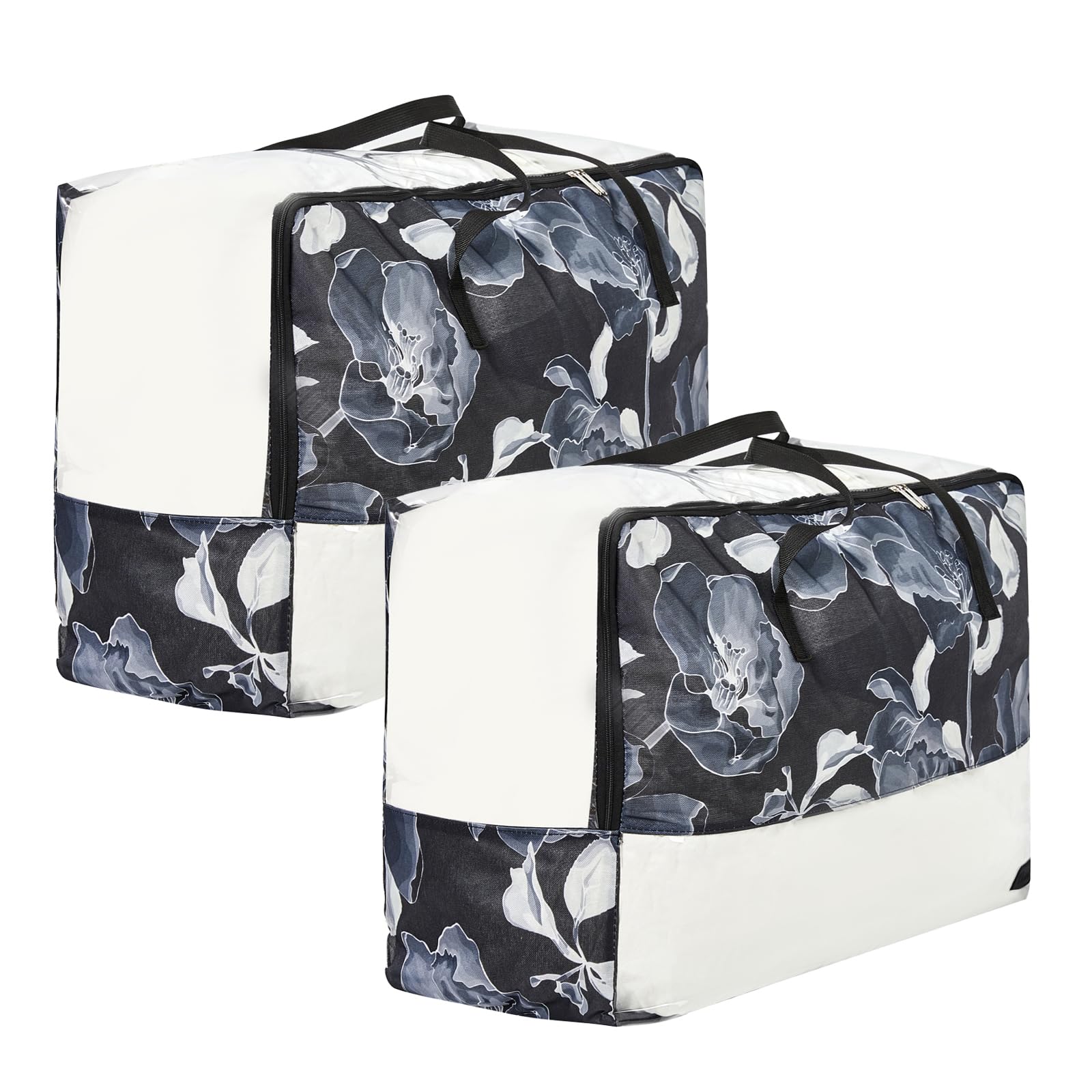 Periea Ariana Extra Large Clothes Storage Bags 92L – Strong Zip Storage Bags for Clothes, Bedding & Blankets with Handles & Clear Window – Moving House & Home Storage