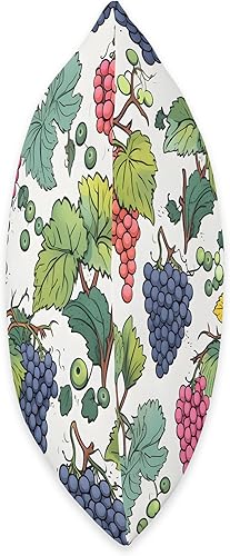 Miniatura 2 de Wine Whimsy Creatives Cheerful Bunches of Wine Grapes - Almohada de 18 x 18 pulgadas, multicolor