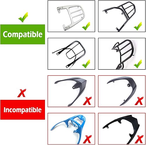 Miniatura 8 de Mingting Funda universal para almacenamiento de equipaje trasero de motocicleta, 47 litros con accesorios de montaje, con luz LED, color negro