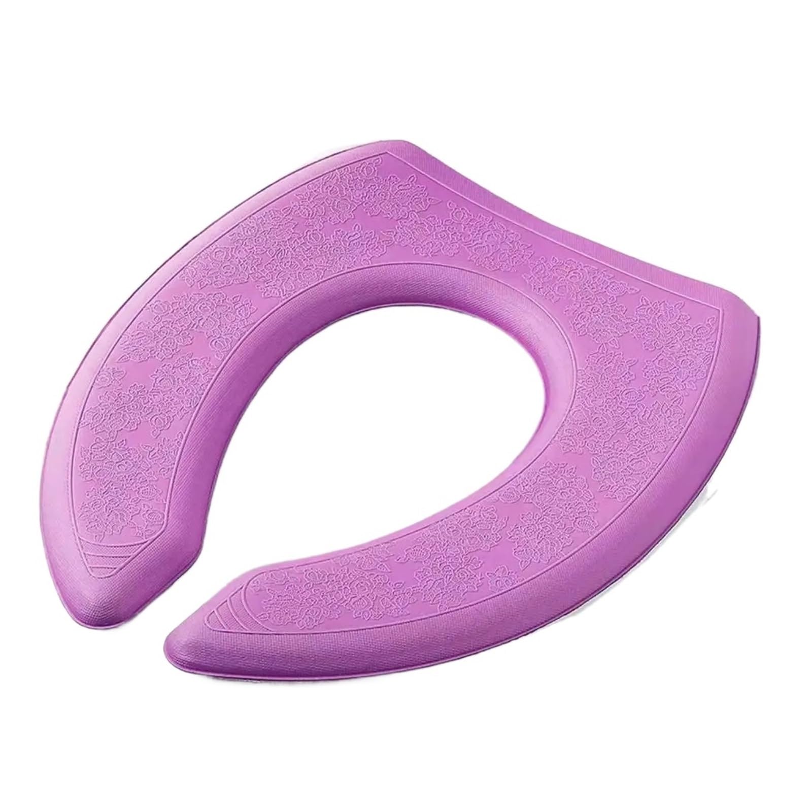 MZSKLW Padded Toilet Seat O-shape Waterpoof Soft Toilet Seat Cover Bathroom Washable Closestool Mat Pad Cushion seat Bidet Accessories(MTQ-V-PURPLE)
