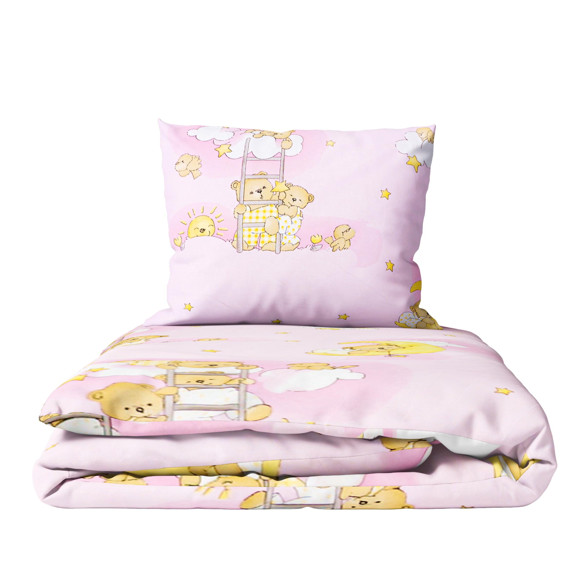 Baby Comfort Parure de Lit Couette 70x80 cm et Oreiller 30x35 cm pour Berceau - Motif 5 (12 Mois+)