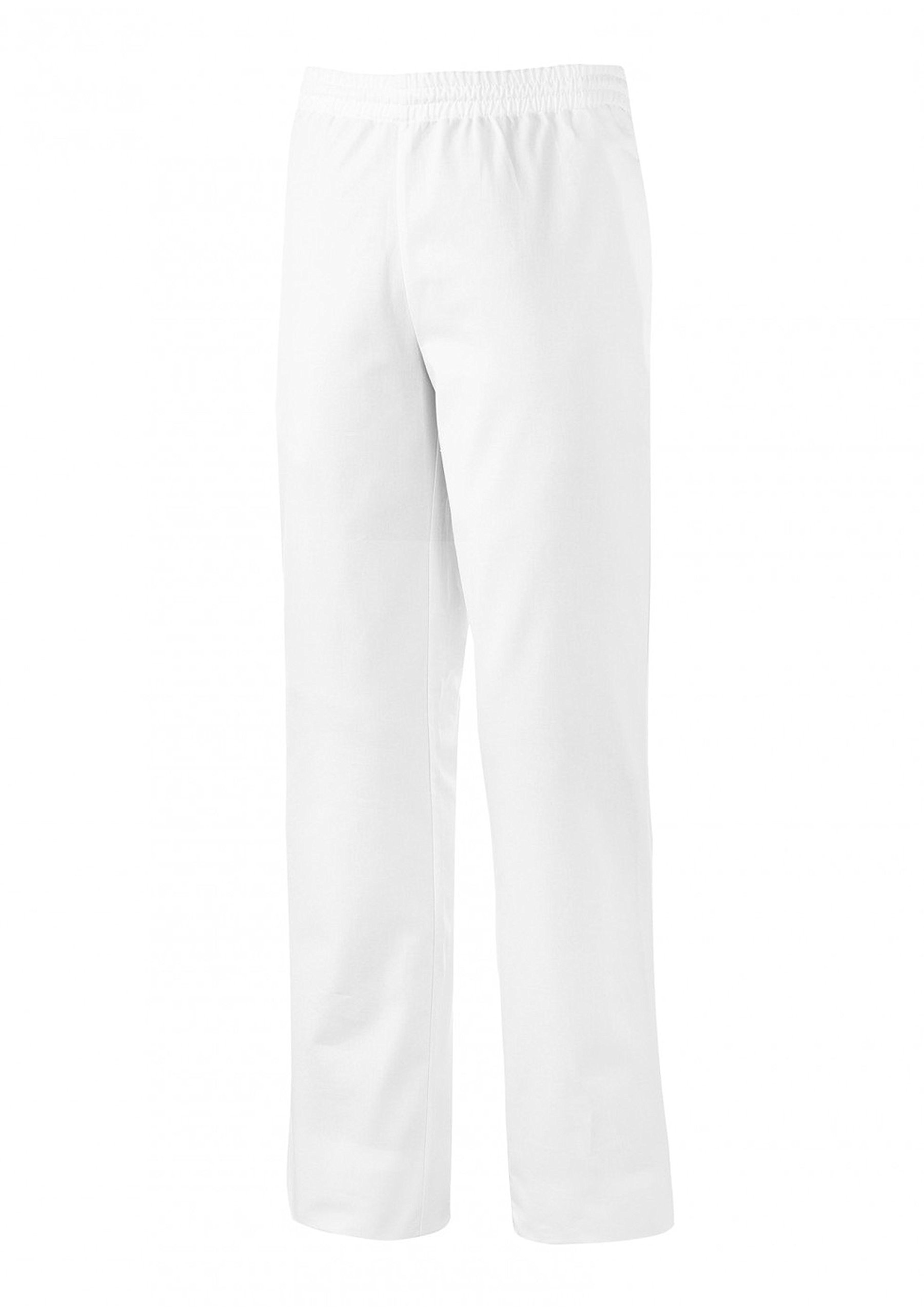 BP 1645-400-21/XLl, Unisex trousers, with elasticated waist 215,00 g/m², fabric blend, Color white, Size XLl