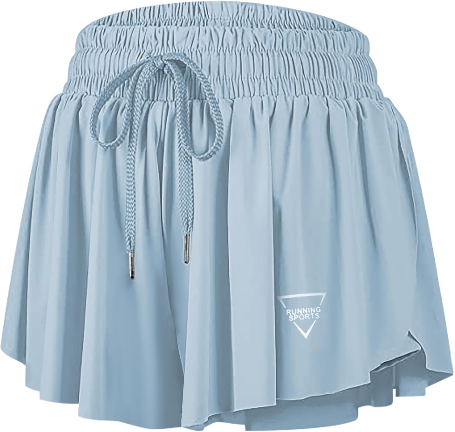 Womens 2 in 1 Flowy Athletic Shorts with Pocket Butterfly Running Workout Shorts Sweat Spandex Lounge Gym Yoga Summer Skirts